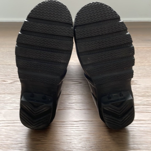 Original Tall HUNTER Rain Boots Matte Black Size 4M/5F left buckle missing - Picture 5 of 7